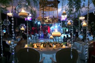 decoración con luces para boda