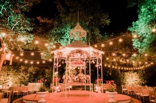 decoración con luces para boda