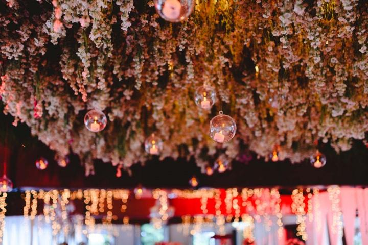 decoración con luces para boda