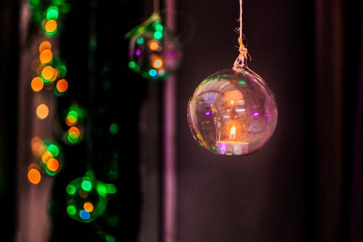 decoración con luces para boda