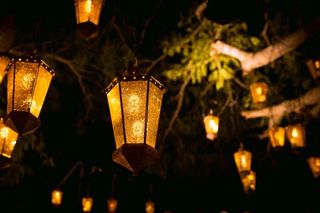 decoración con luces para boda