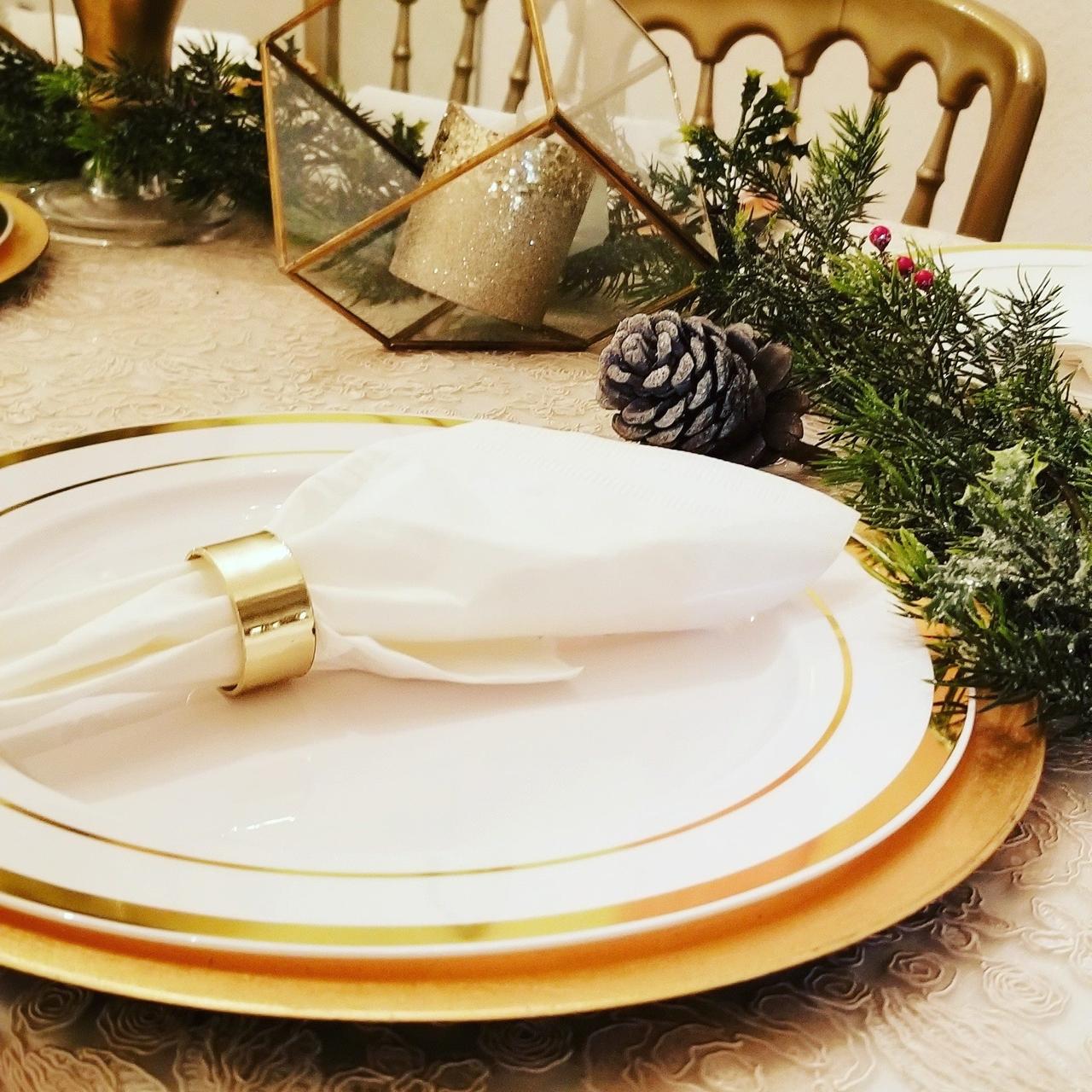 arreglos de mesa para boda navideños