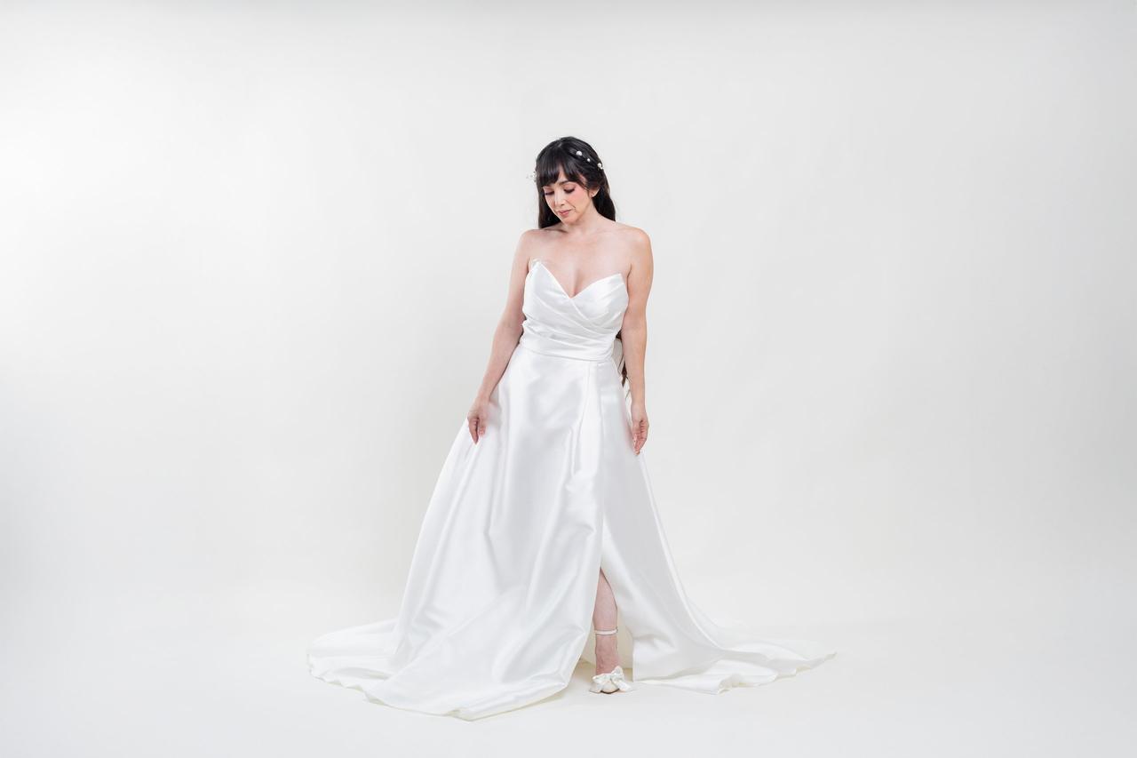 Escote corazón para vestidos de novia civil gorditas