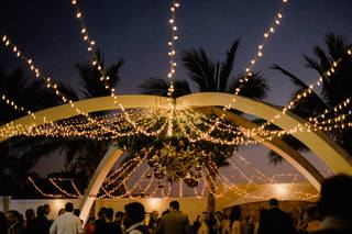 decoración con luces para boda