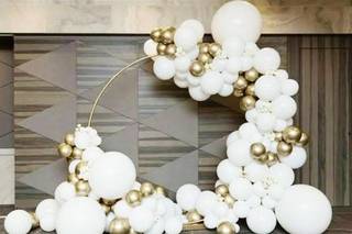 decoración globos para boda