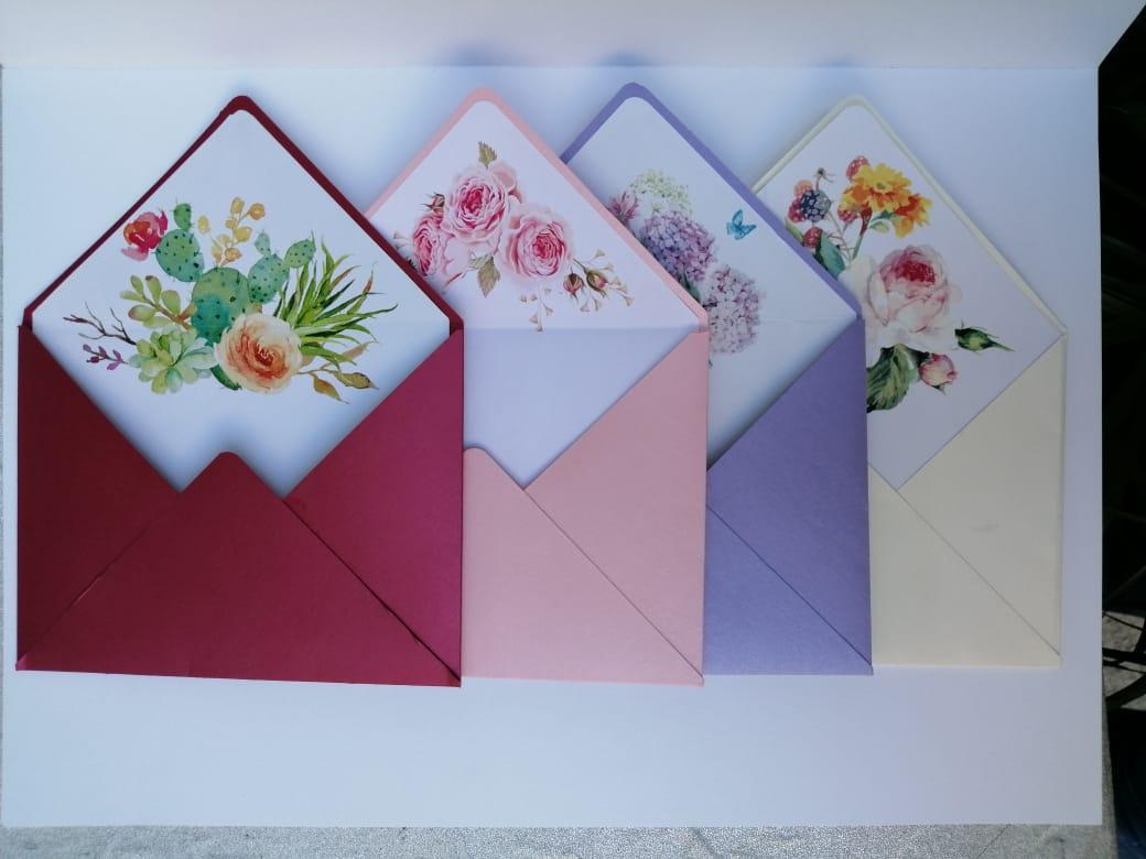 sobres para invitaciones de colores