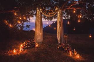 decoración con luces para boda