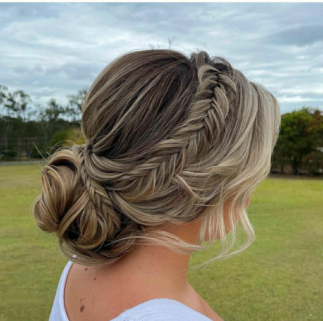 peinados recogidos con trenzas