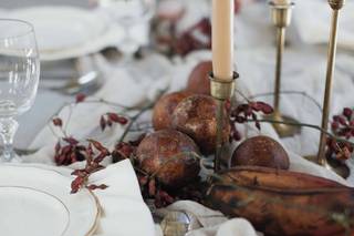 arreglos de mesa para boda navideños