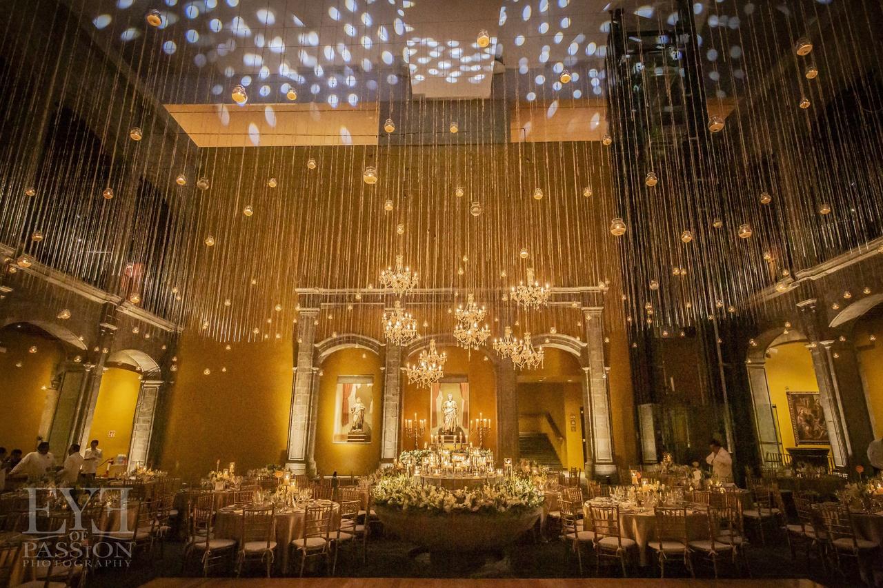 decoración con luces para boda