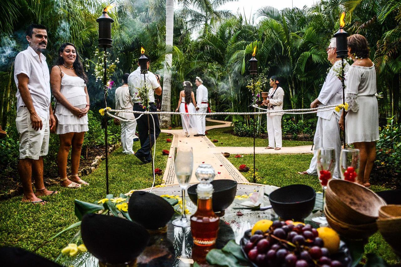 Altar de boda rústico