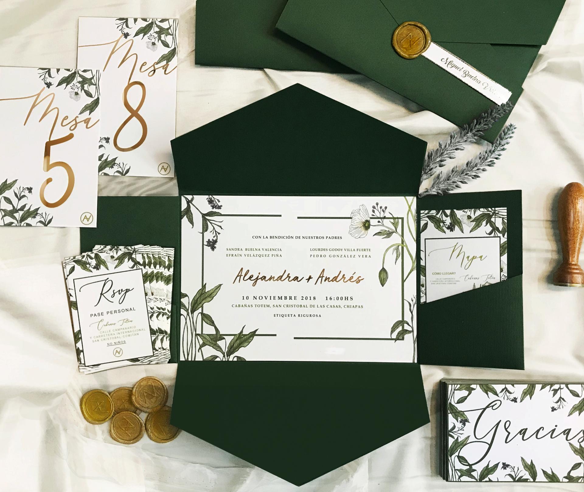 35 Invitaciones De Boda Verdes Naturalmente Encantadoras Mx 8734