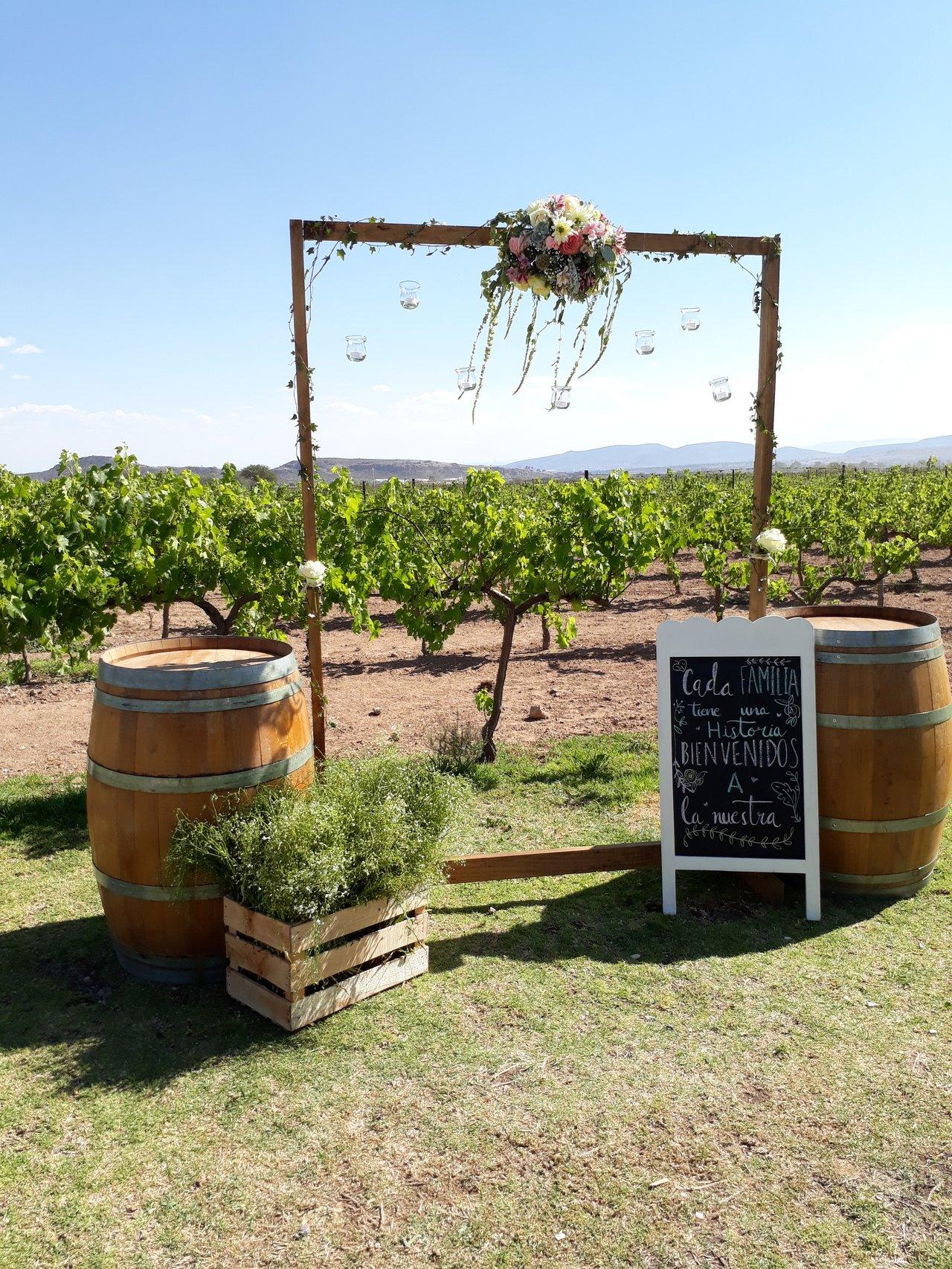 Altar de boda rústico