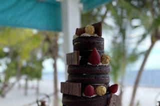 pastel de boda de chocolate