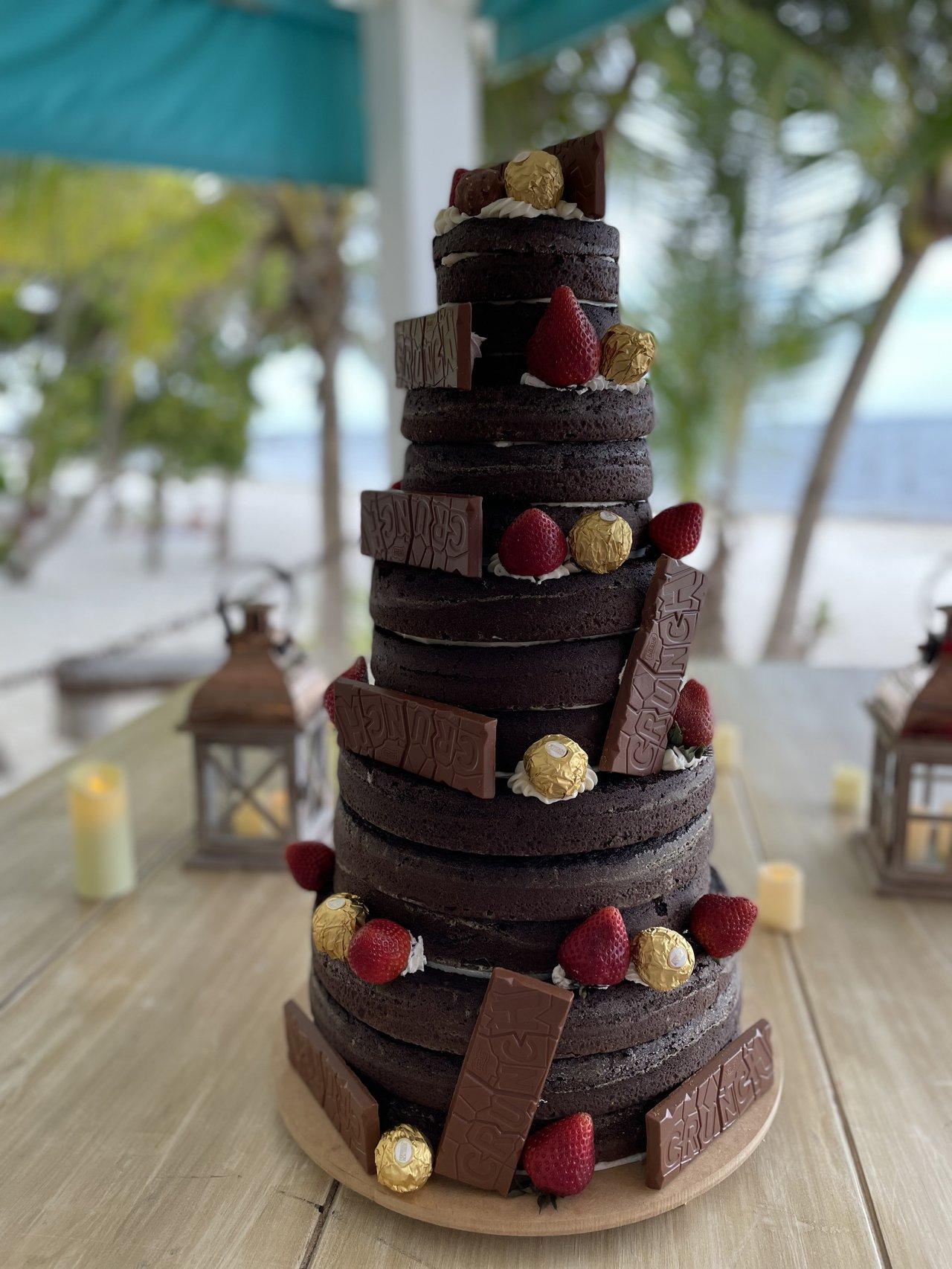 pastel de boda de chocolate