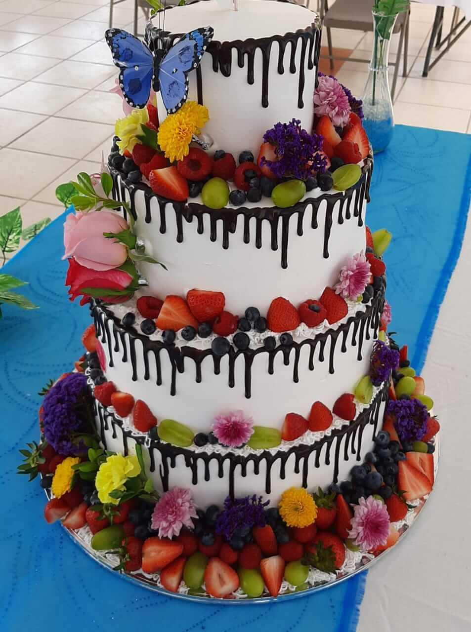 pastel de boda de chocolate