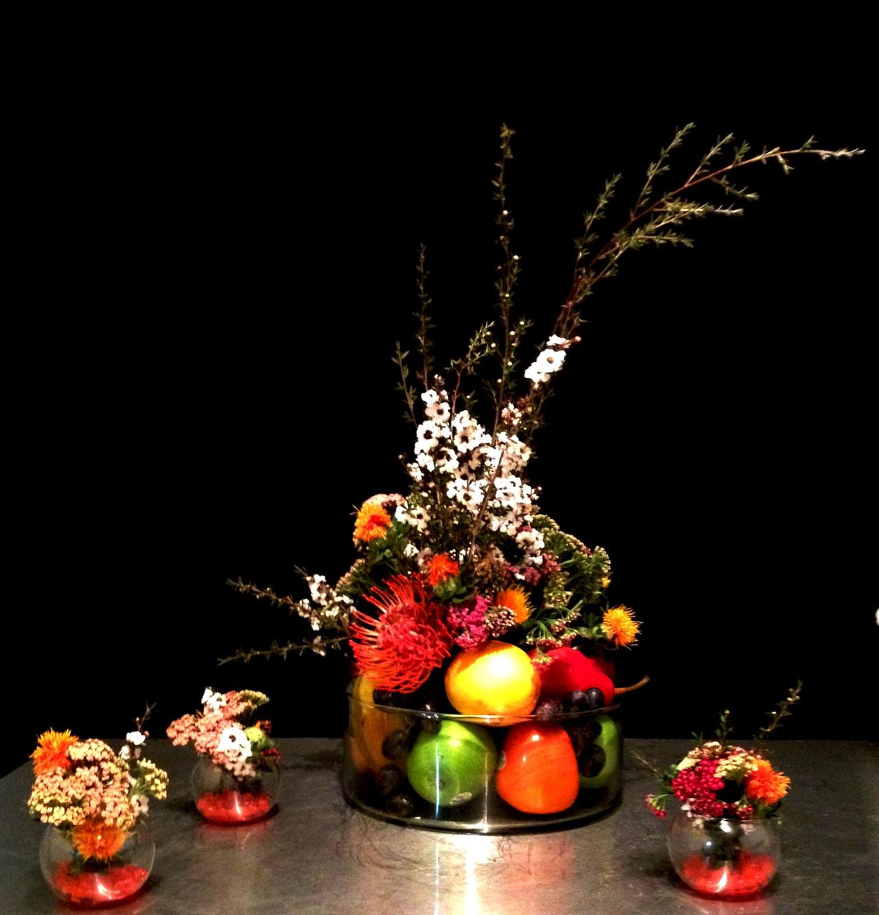 arreglos frutales para mesa de bodas