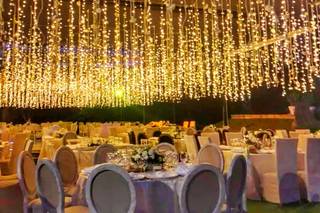 decoración con luces para boda