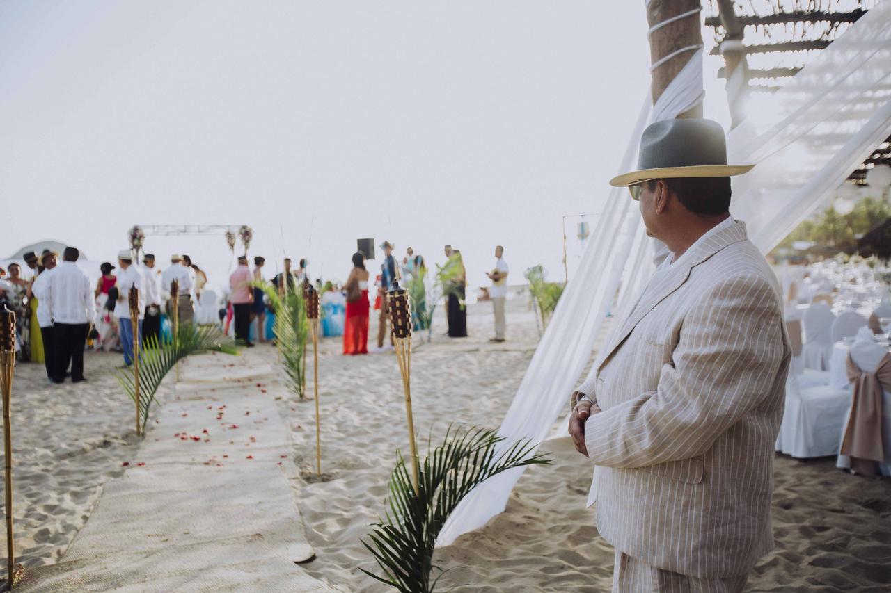 papá en la ceremonia