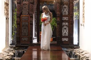Vestido de novia civil largo