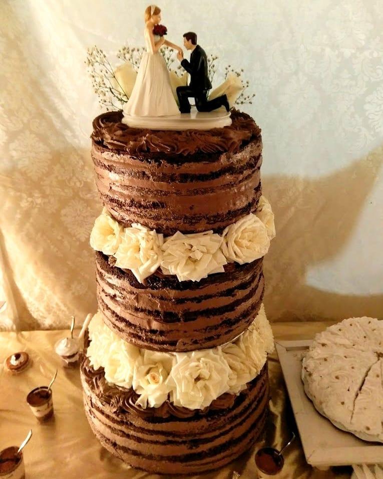 pastel de boda de chocolate