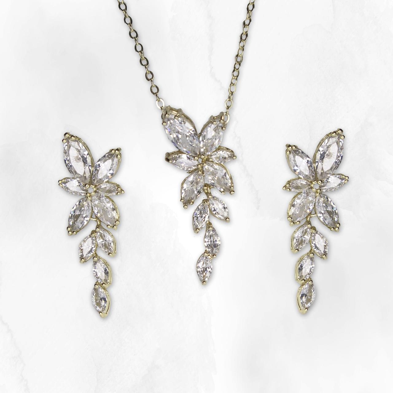 Ideas de regalo de navidad de juego de aretes y collar