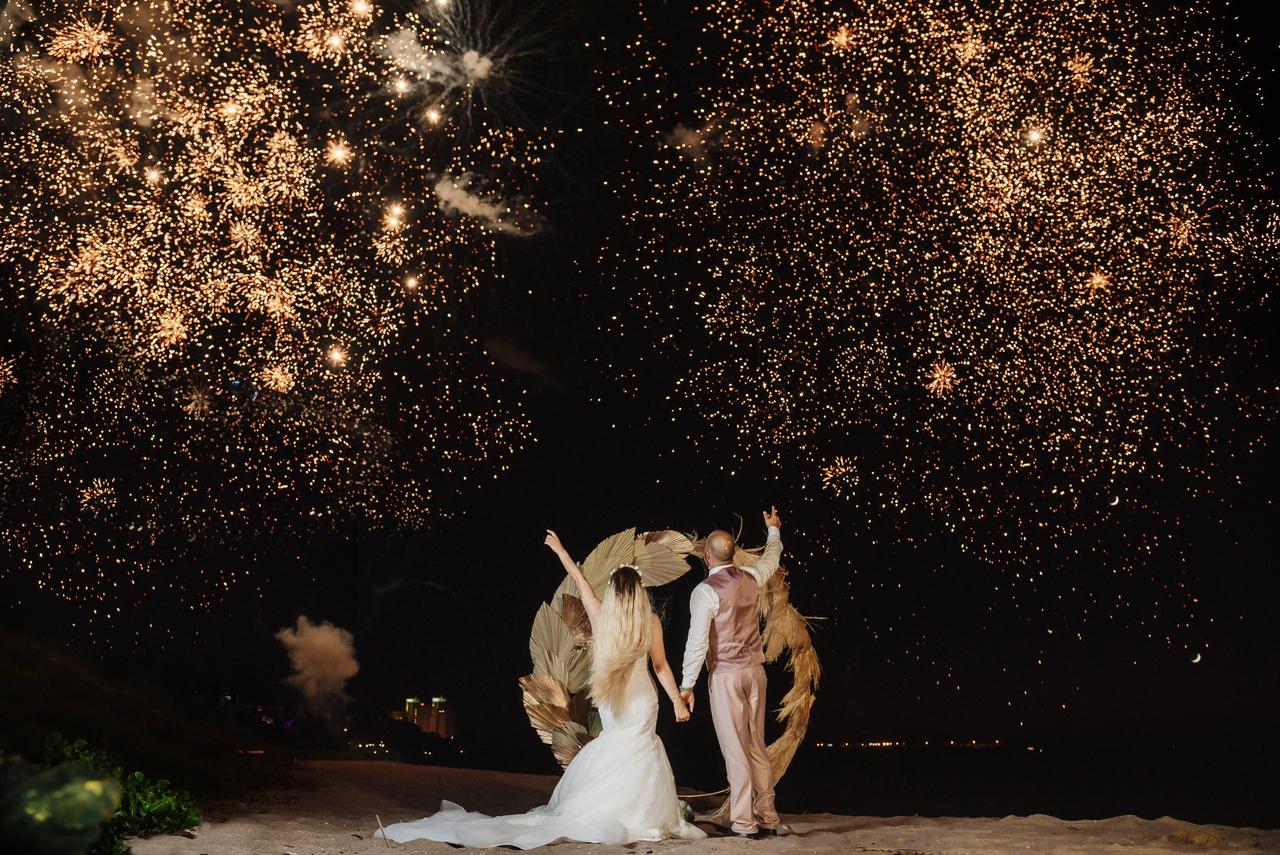 juegos artificiales en boda