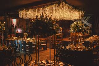 decoración con luces para boda