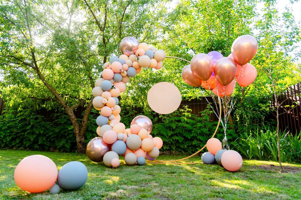 decoración globos boda