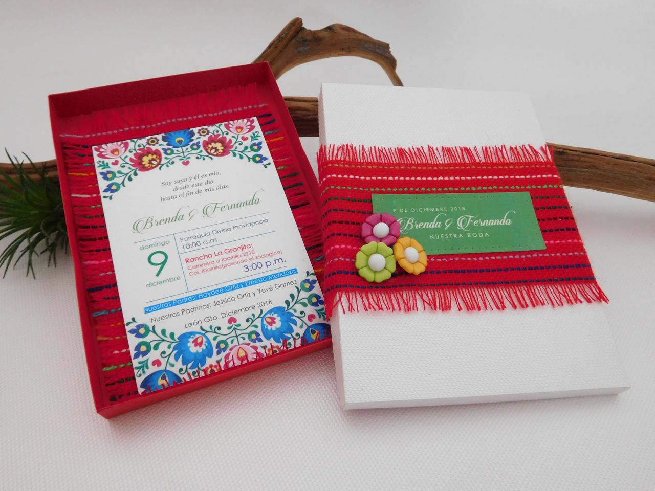 invitación de boda mexicana original