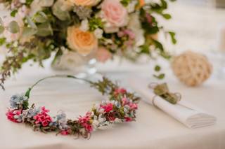 flores para corona de novia para boda