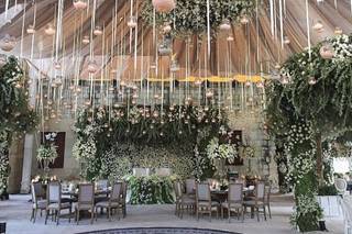 decoración con luces para boda