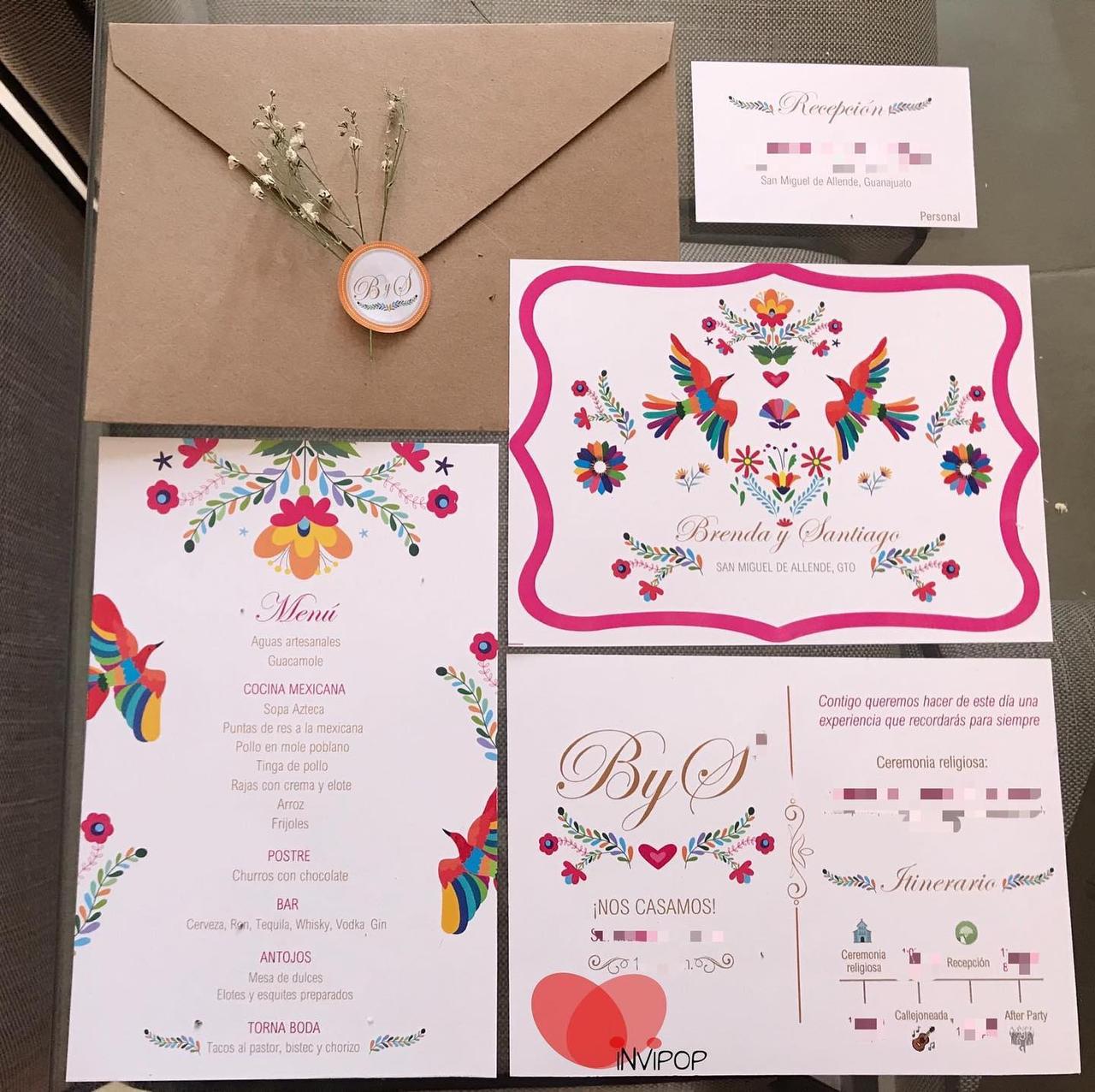 invitación para boda mexicana