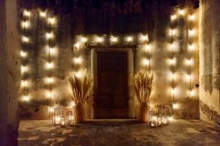 decoración con luces para boda