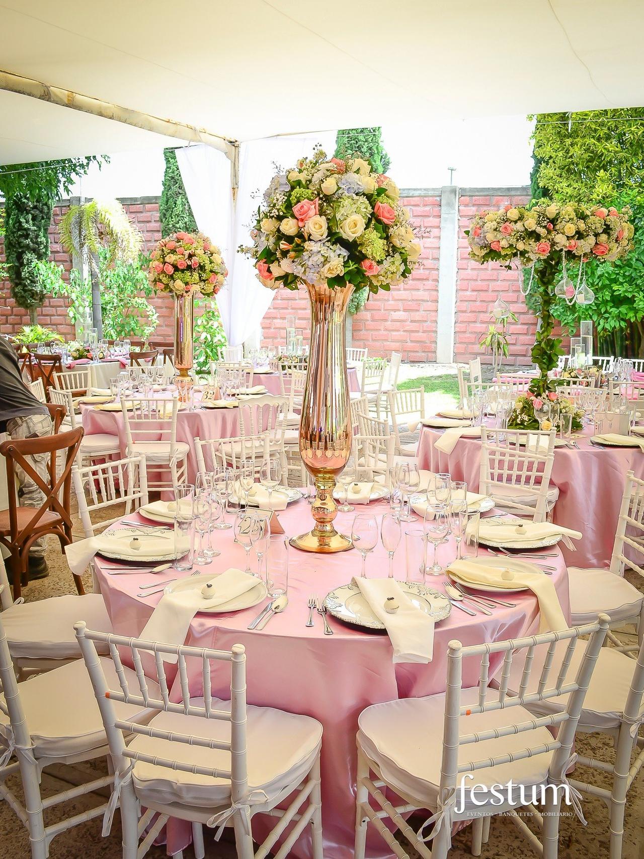 centros de mesa altos