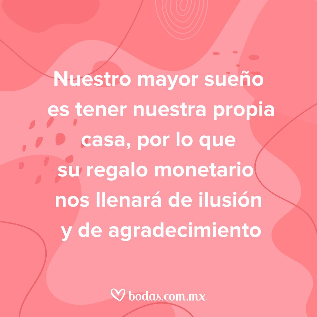 Frases para pedir dinero en una boda
