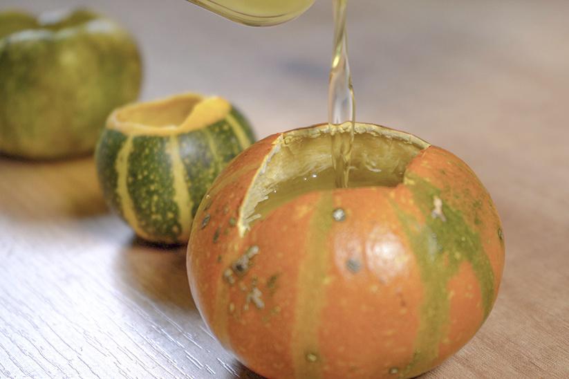 calabazas rellenas de cera