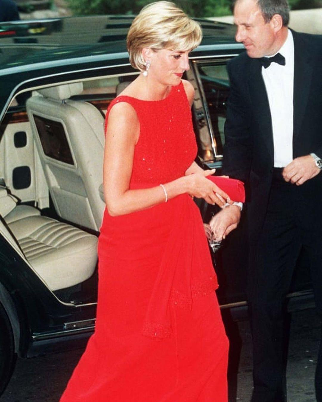 vestido largo de fiesta rojo Lady Di