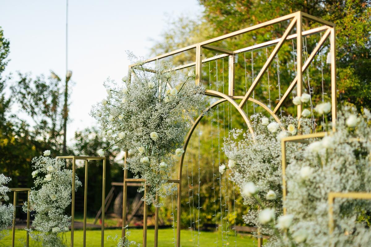 decoración con Gypsophila blanca
