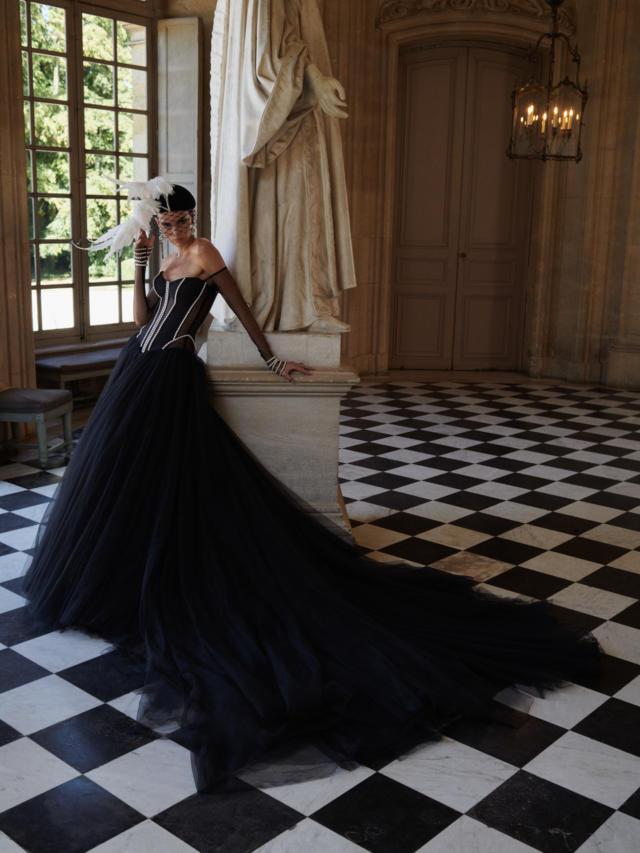 vestido de novia negro