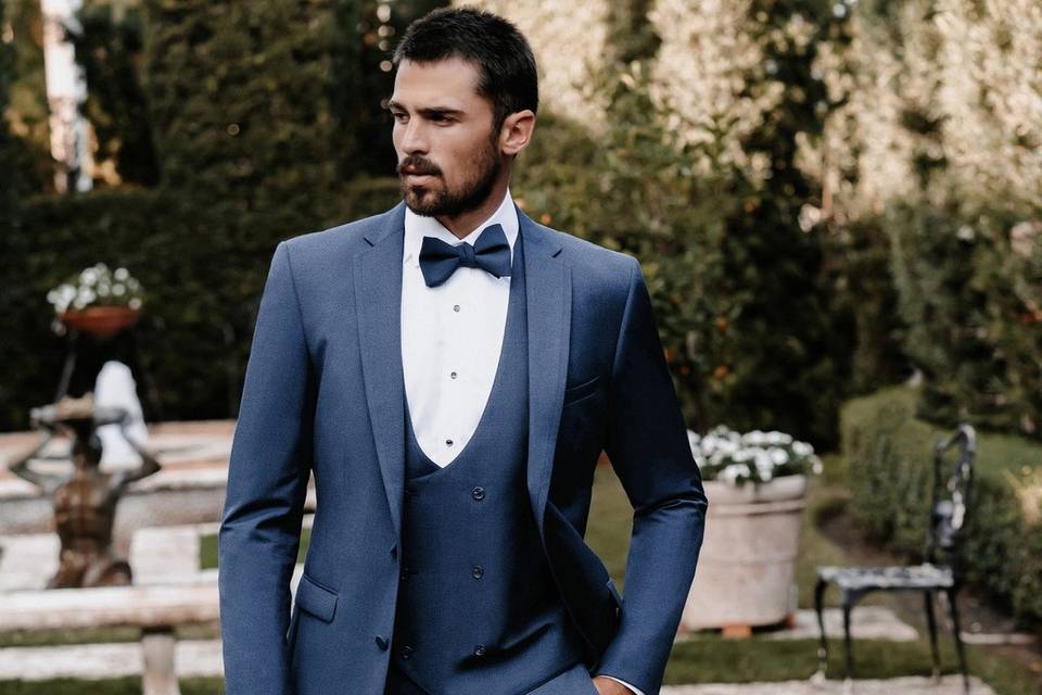 Traje discount azul casamiento