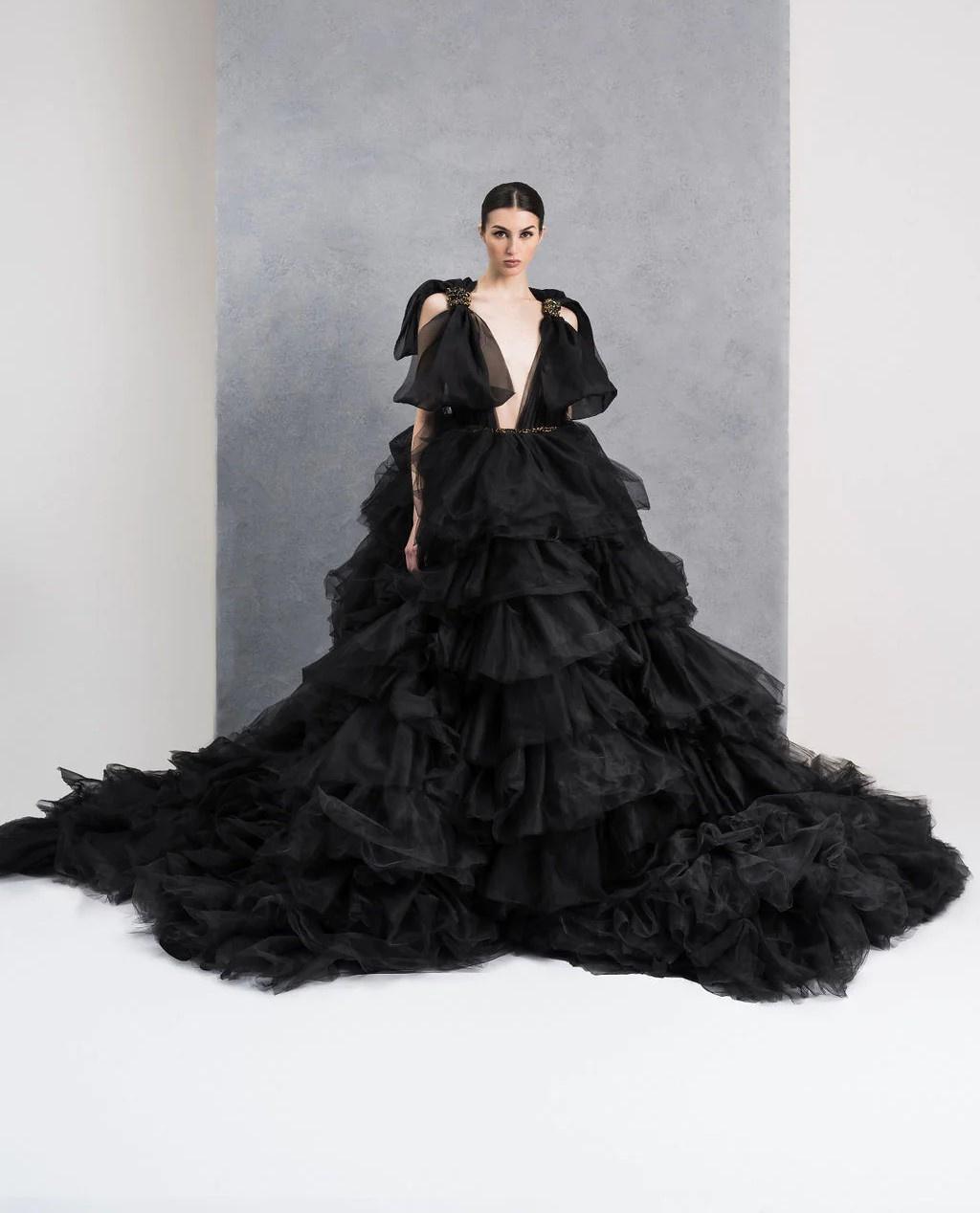 vestido de novia negro