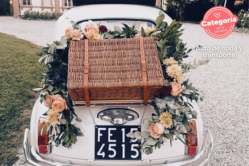 Arreglos de carro de boda: 15 ideas para todos los gustos