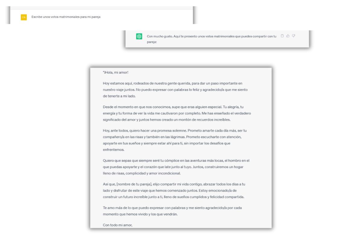 votos de matrimonio
