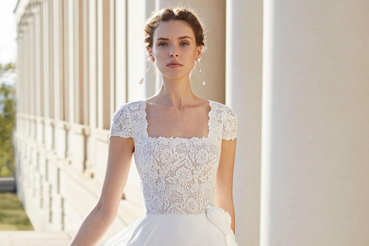 50 vestidos de novia con escote cuadrado, un clásico muy favorecedor -  