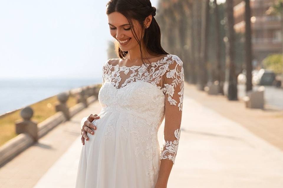 Vestidos de novia para embarazadas: todo debes buscar - bodas.com.mx