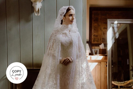Lily Collins y su vestido de novia: ¡así puedes encontrar un look similar!