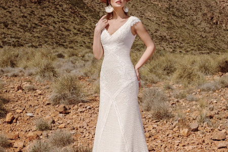 25 vestidos de novia con encajes geométricos, ¡precisos y encantadores!