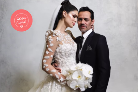 Consigue el look de Nadia Ferreira en su boda con Marc Anthony