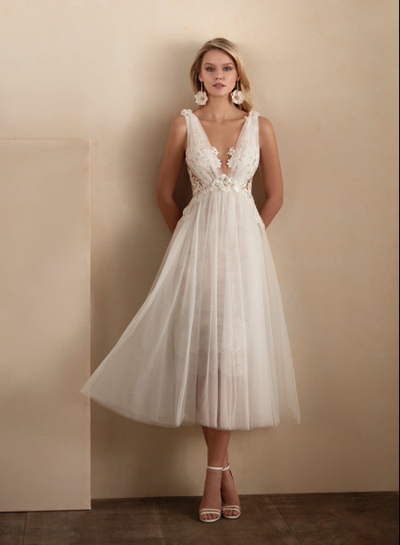25 Vestidos De Novia De Largo Midi Para Caer En La Tentacion Bodas Com Mx